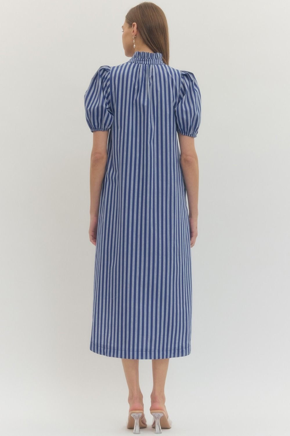 Nantucket Navy Stripe Midi Dress