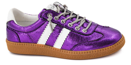 Corky’s Heads Up Purple Metallic Sneaker