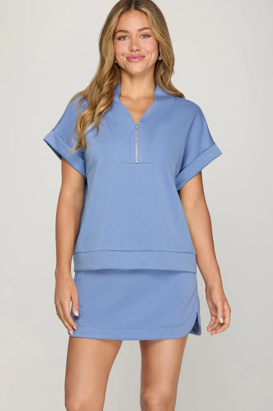 On the Go Periwinkle  Set With Zipper