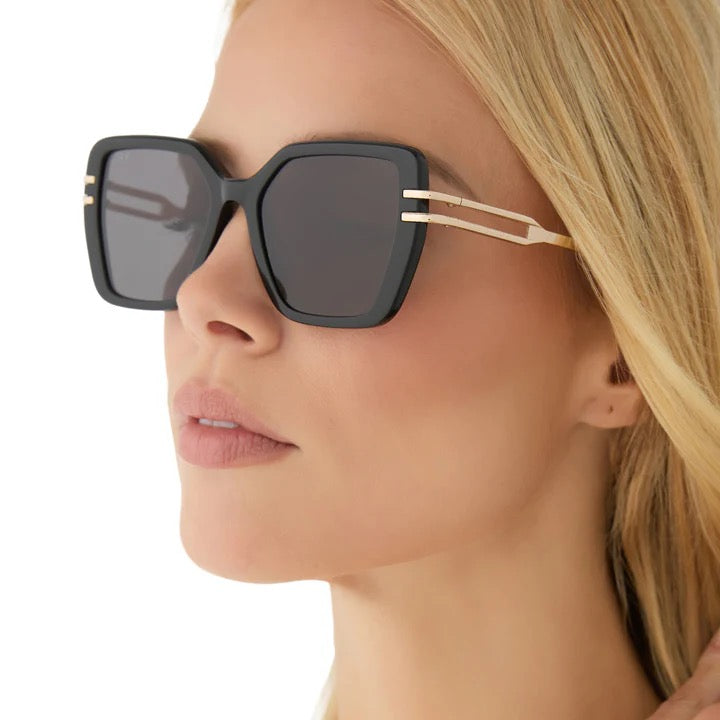 DIFF Dasha Black Grey Sunglasses