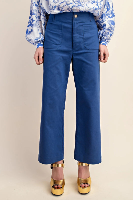 Royal Blue Ankle Cropped  Pants