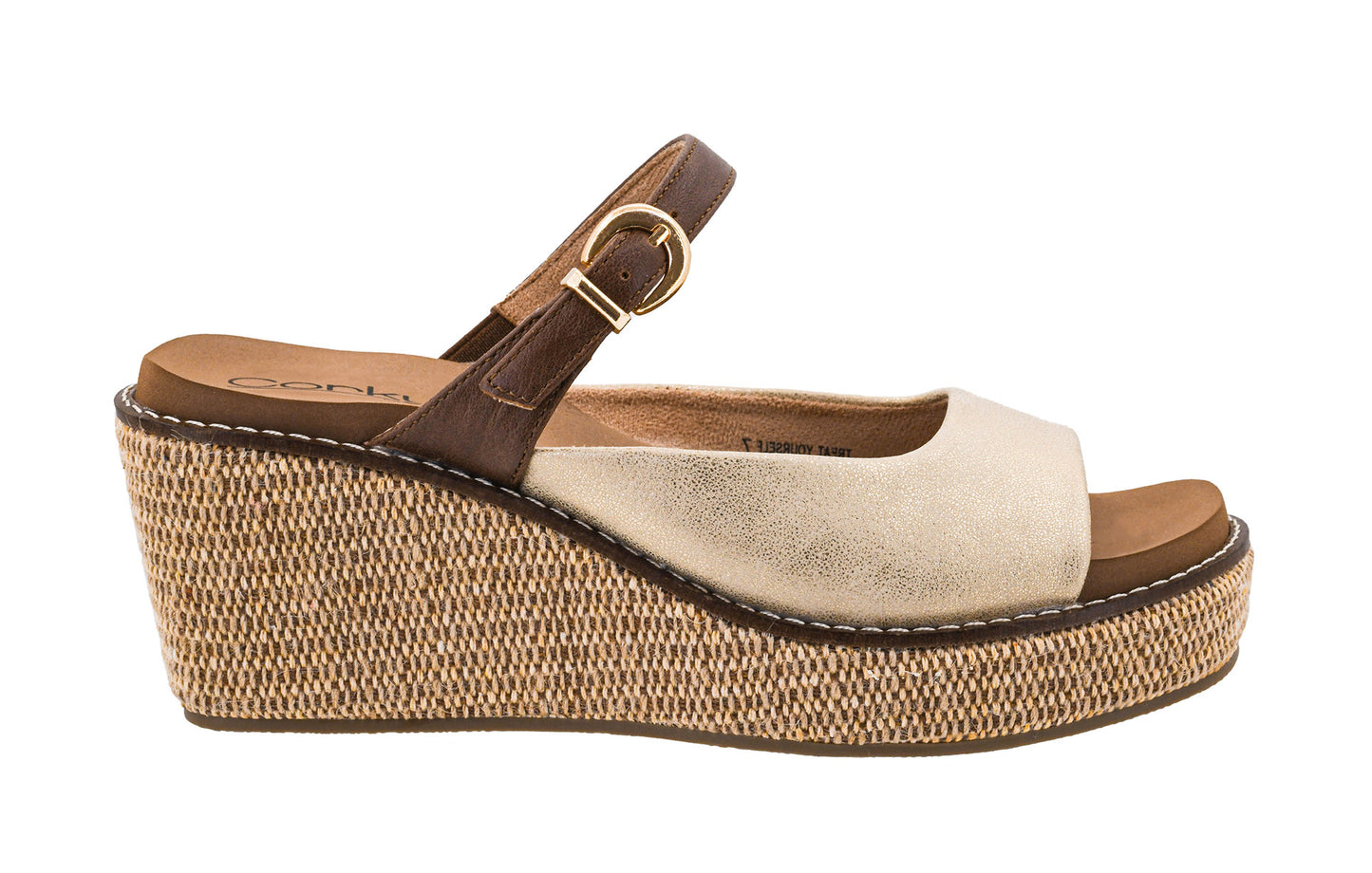 Corkys Treat Yourself Gold Combo Wedges