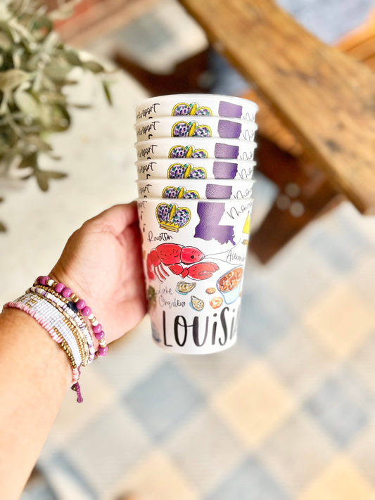 State of Louisiana Reusable Party Cups, state pride