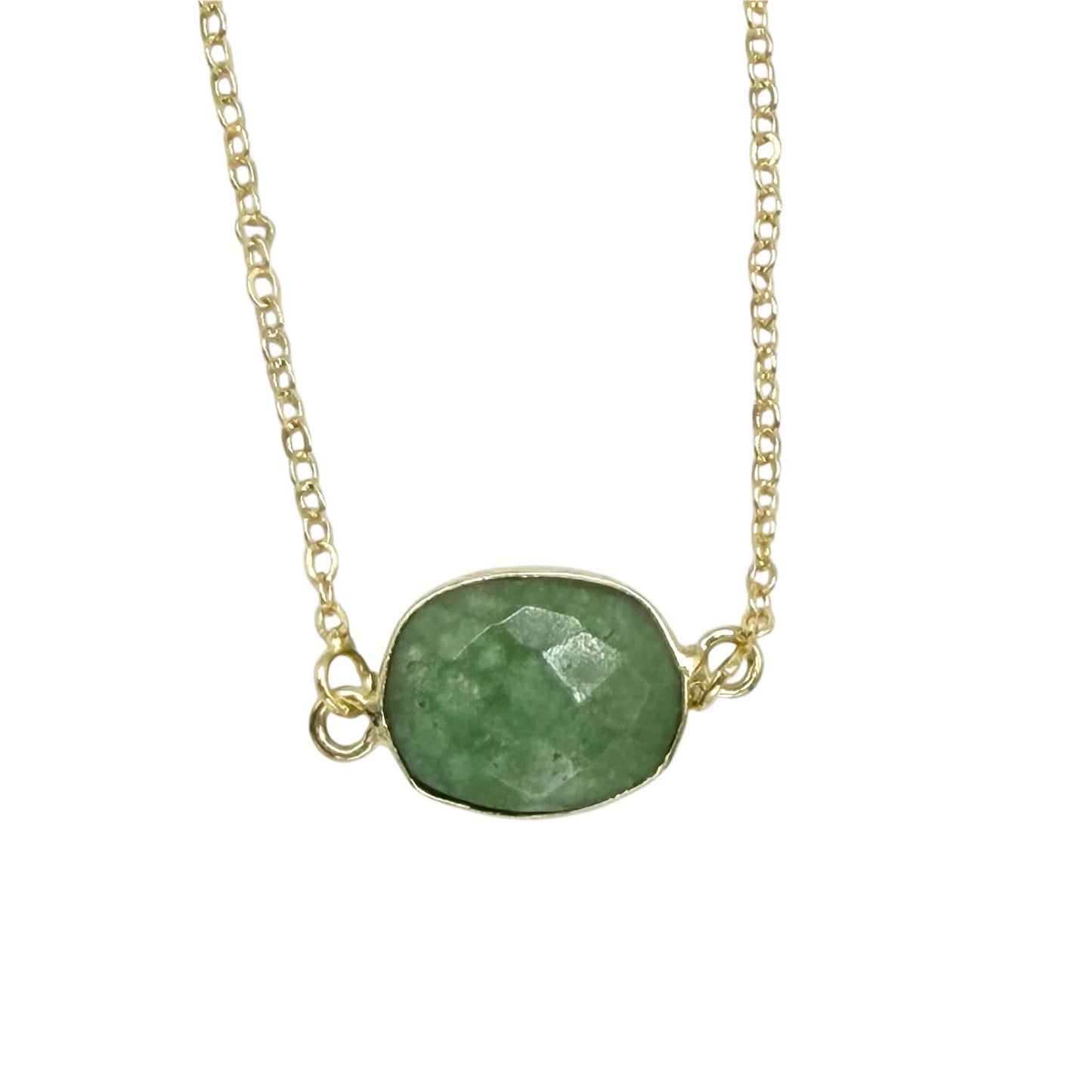 Gemstone bezel necklace
