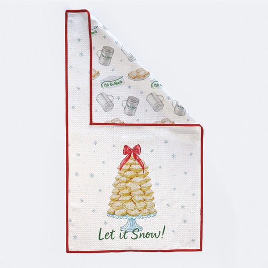 Let it Snow! Beignet Tree Kitchen Towel