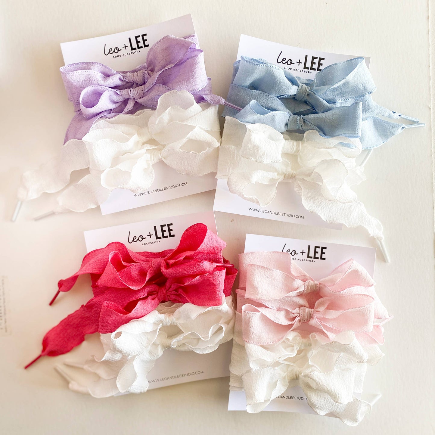  Shoe Lace Sets - Ribbon Bow Shoe Accessories