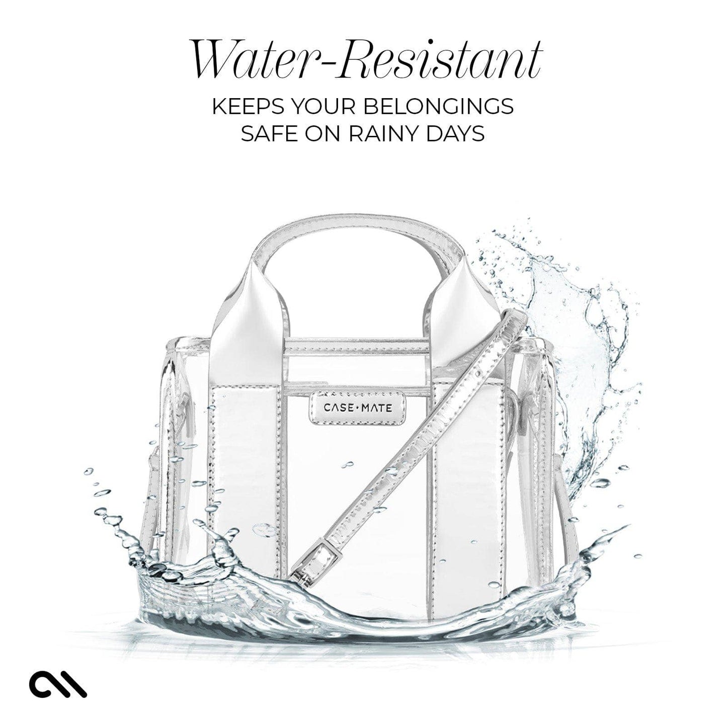 Case-Mate Silver Chrome Clear Stadium Bag