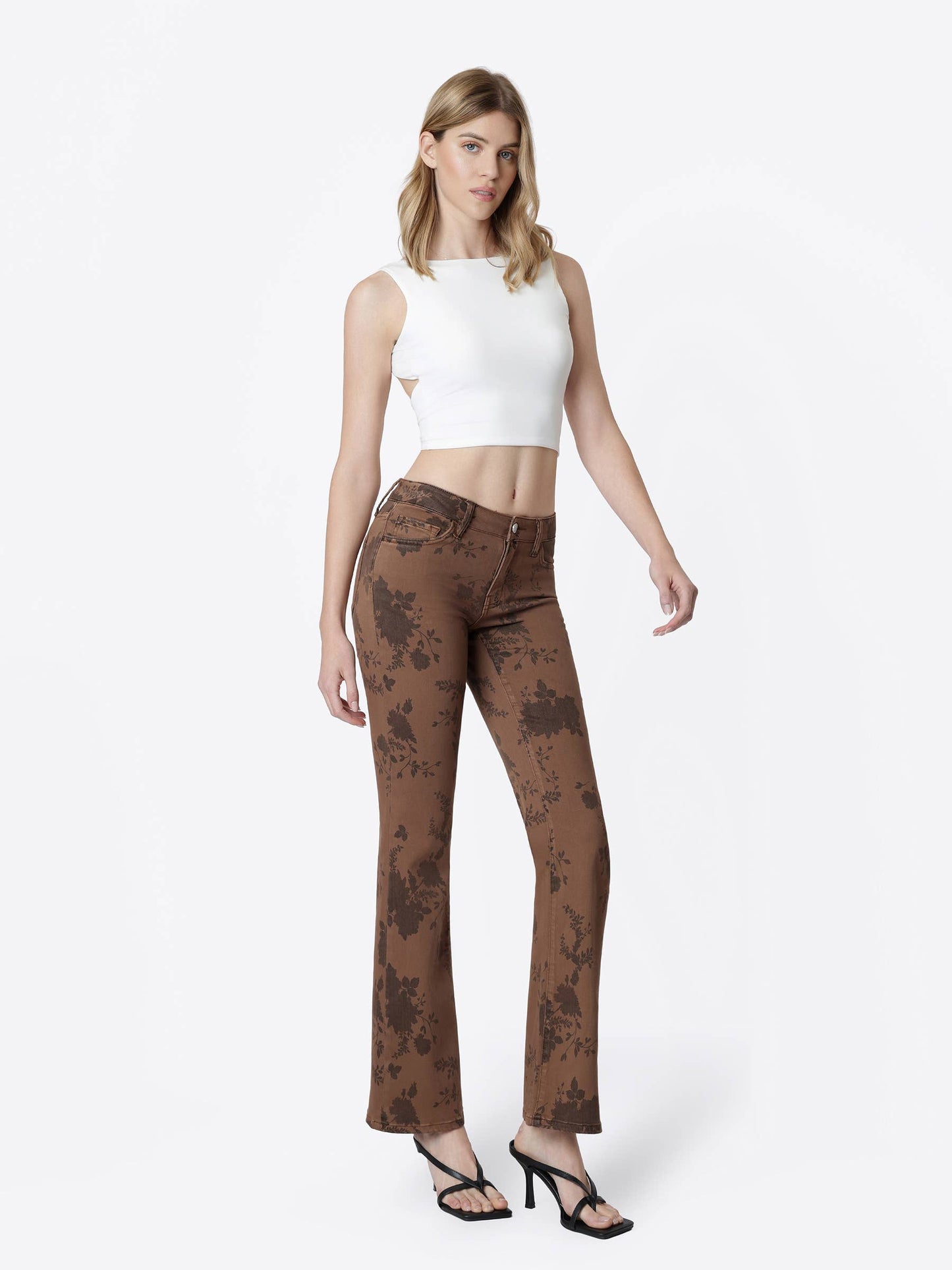 Vintage Bloom Floral Bootcut Jeans