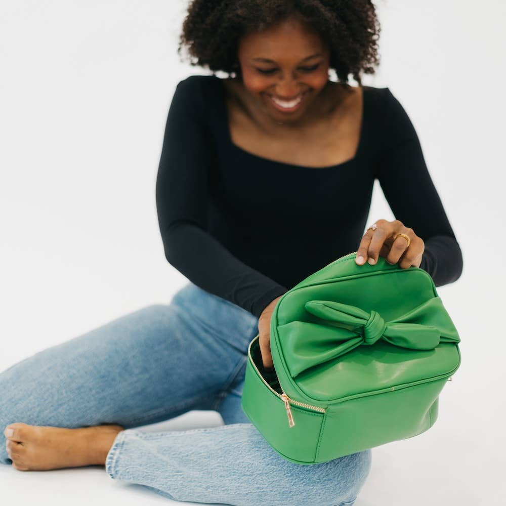 Blush Madelyn Bow Makeup Bag: