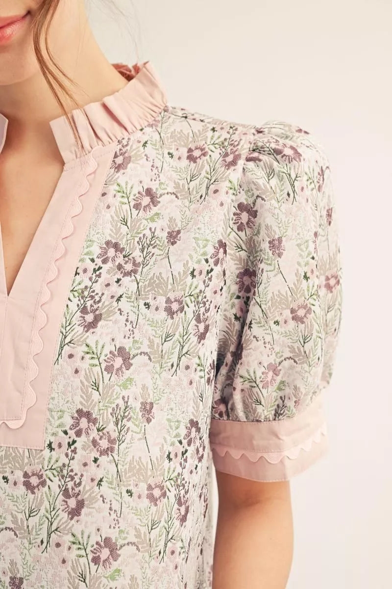 Adaline Blush Floral Dress