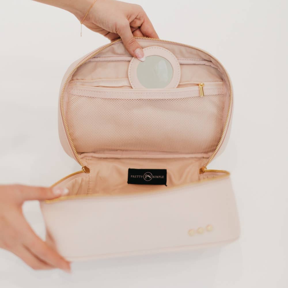 Blush Madelyn Bow Makeup Bag: