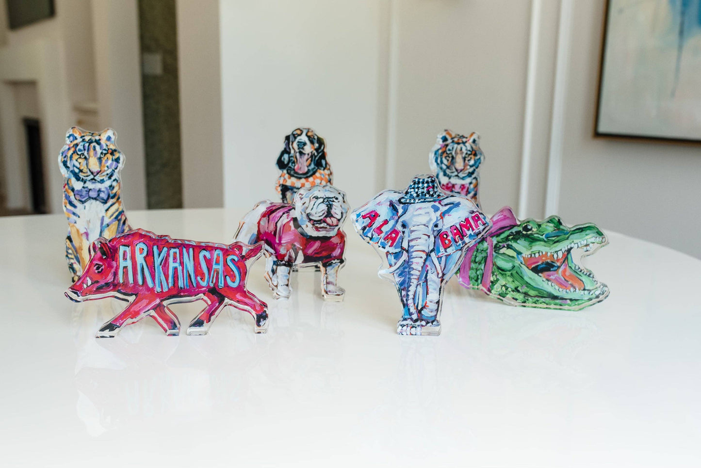 "Tiger Purple & Yellow" acrylic