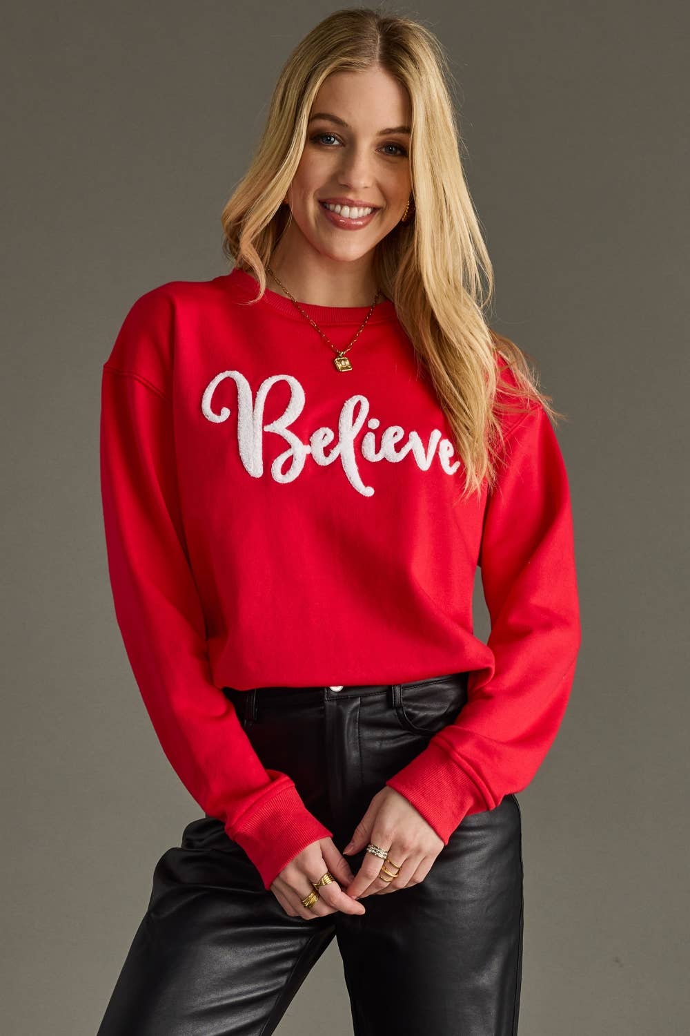 Red Believe Sweatshirt