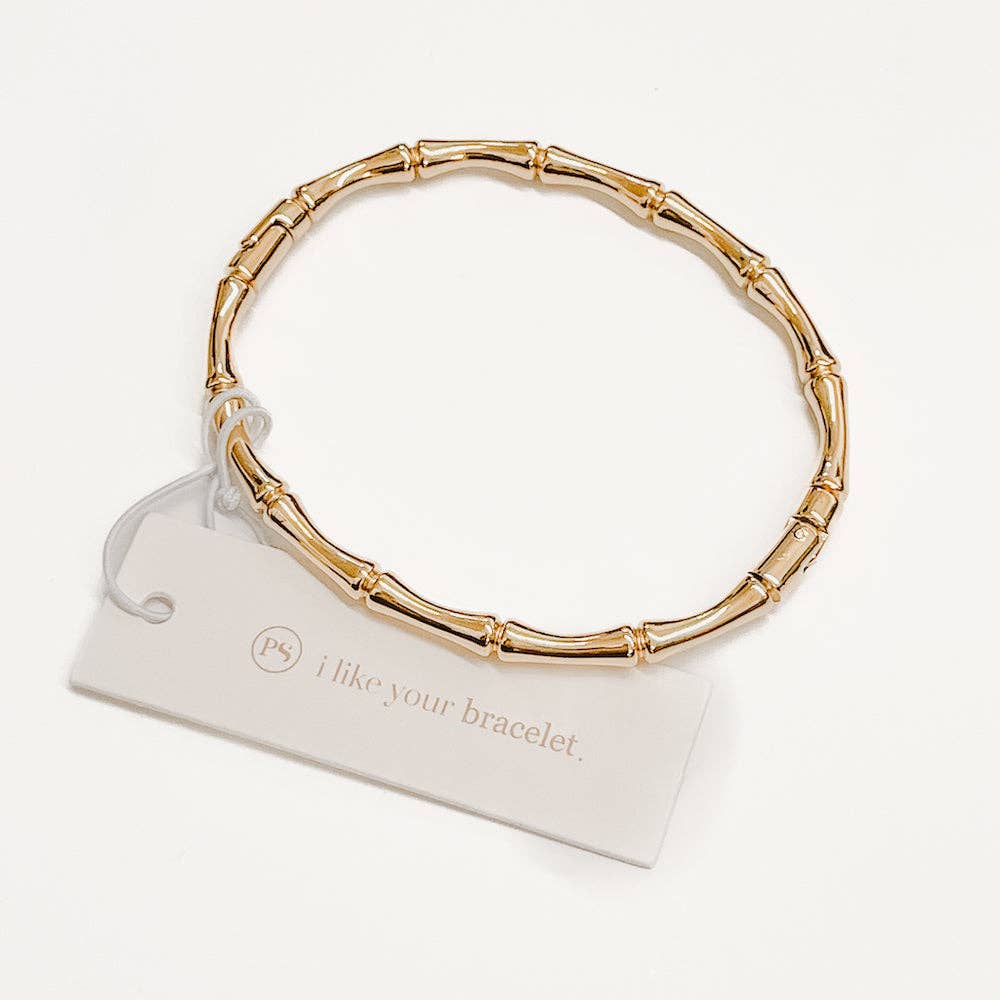 Bamboo Bangles Gold Bracelet **WATERPROOF**