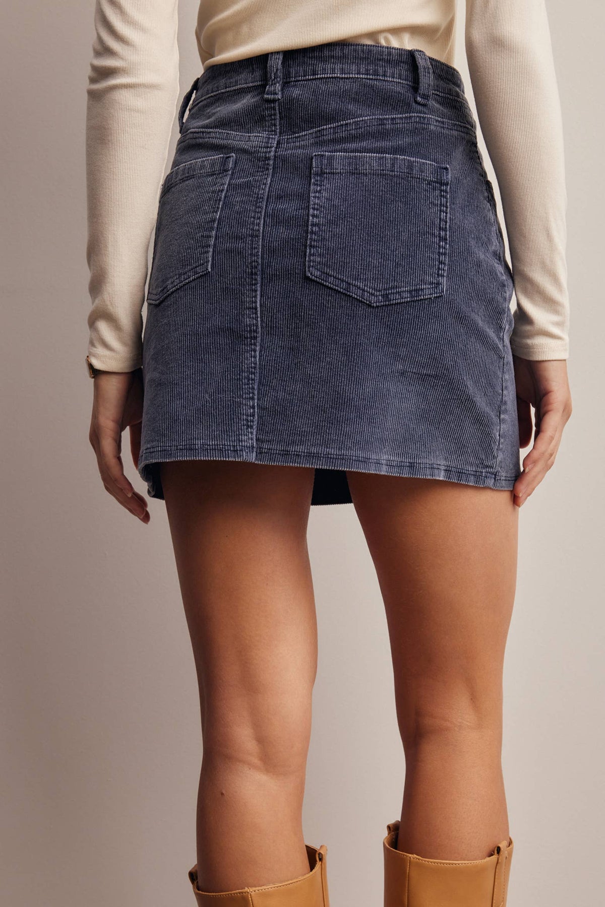 Fireside Cord Mini Skirt
