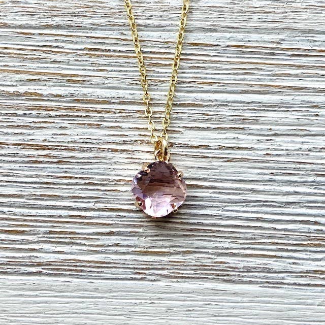 Pink crystal necklace