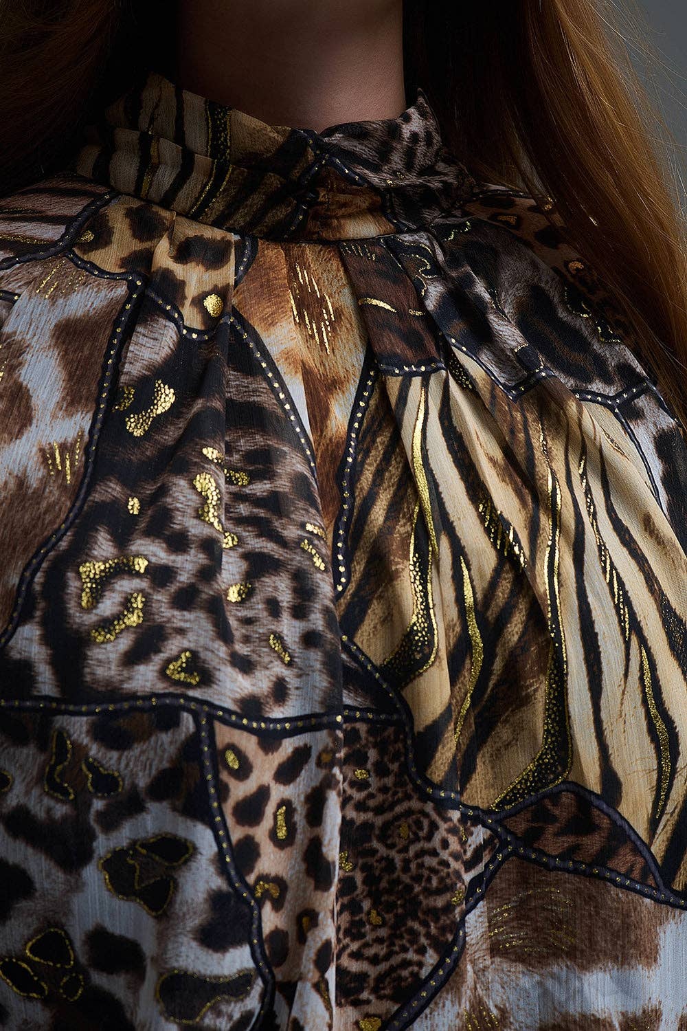 The Sasha Animal Print Chiffon Top