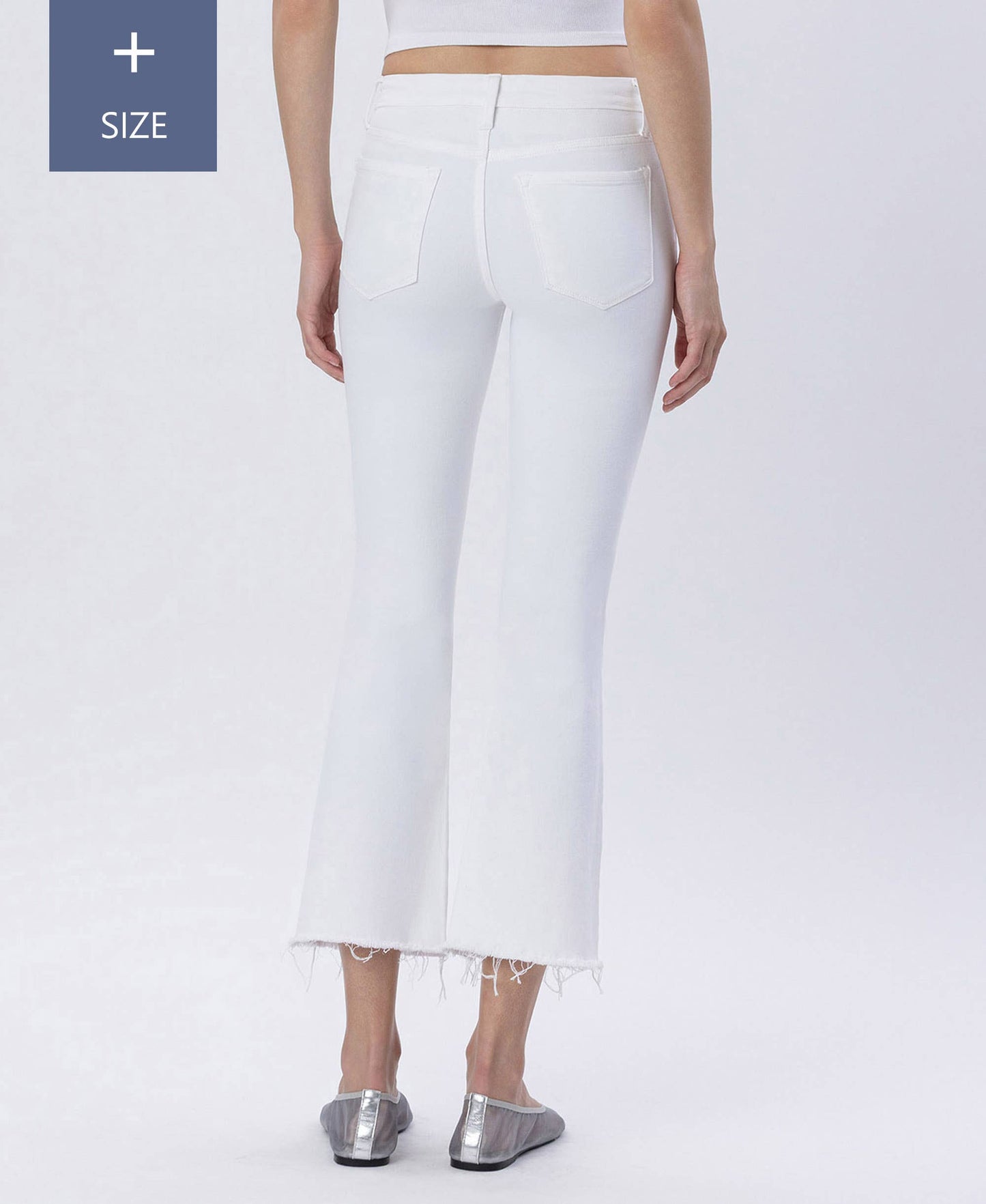 Mia Mid Rise Crop Flare Jeans - Peacock Curves