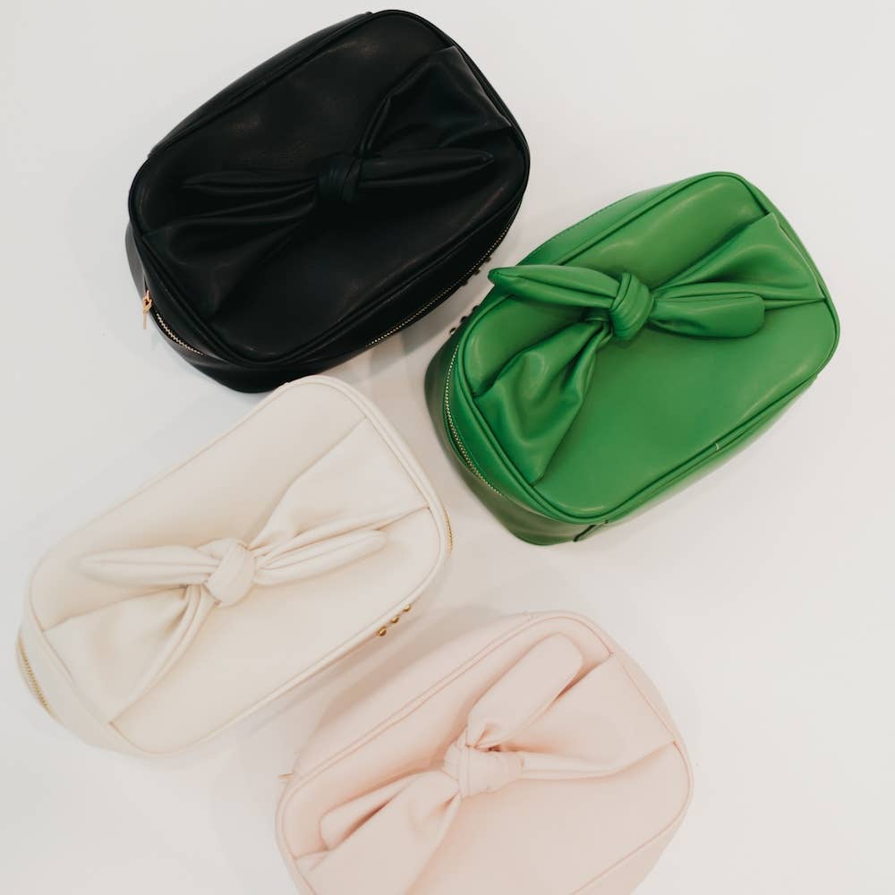 Blush Madelyn Bow Makeup Bag: