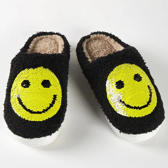 Smile Reversible Sequin Slippers