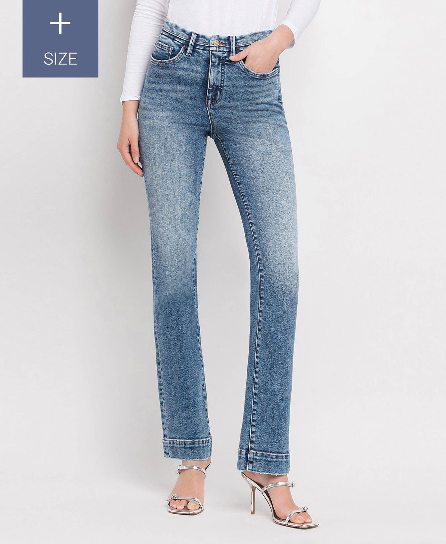 The Erica - High Rise Bootcut Jeans - Peacock Curves Collection
