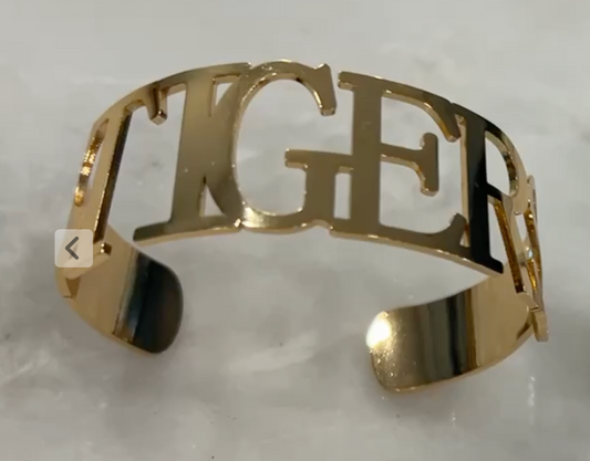 Sizeable TIGERS Bangle Cuff Bracelets All Caps Go Tigers