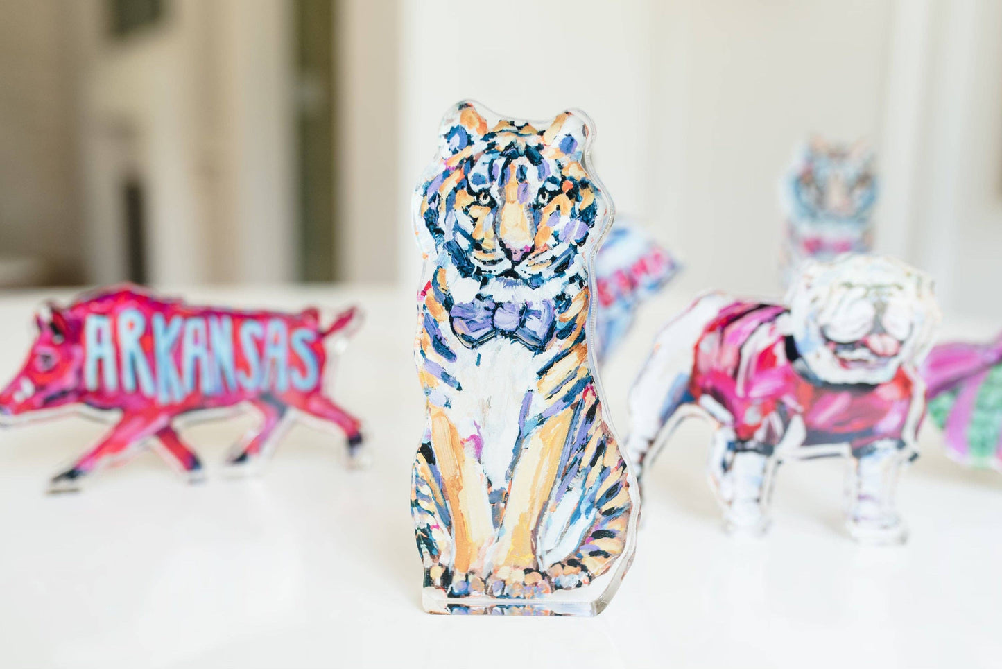 "Tiger Purple & Yellow" acrylic