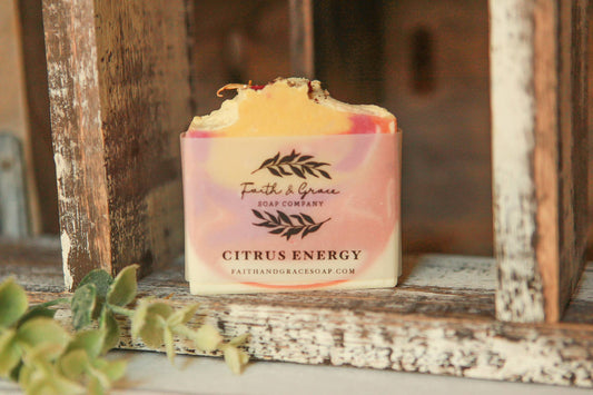 Citrus Energy Artisan Soap, Premium Fragrance