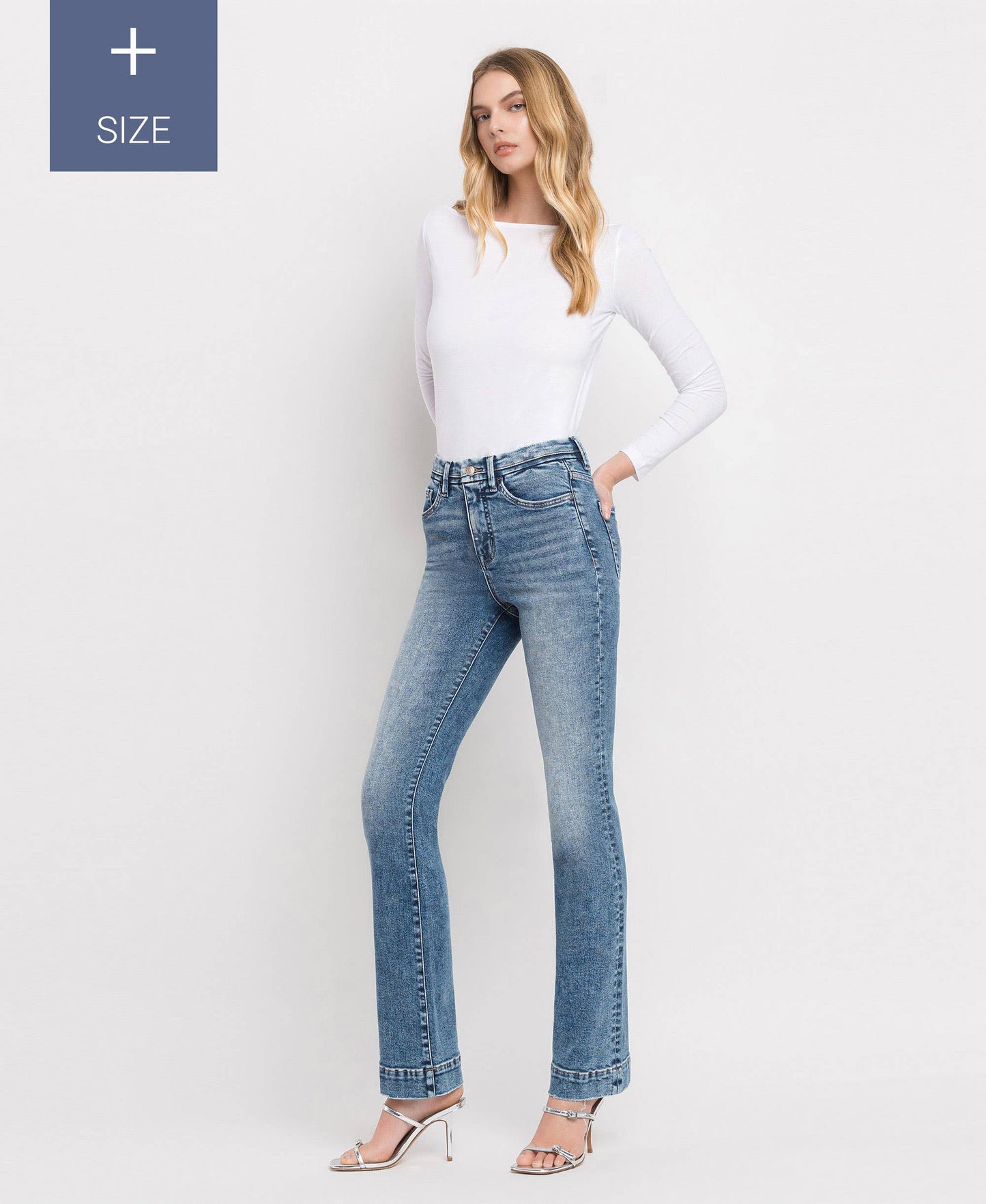 The Erica - High Rise Bootcut Jeans - Peacock Curves Collection