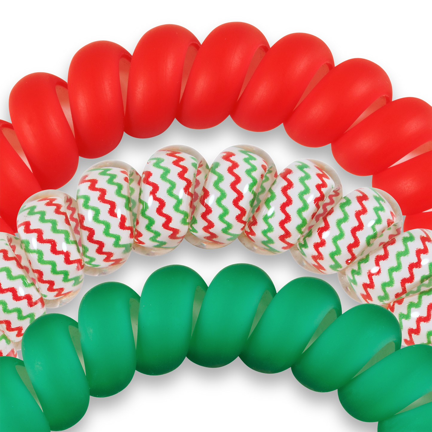 Spiral Hair Coils | Large | Santa Baby Hair Ties