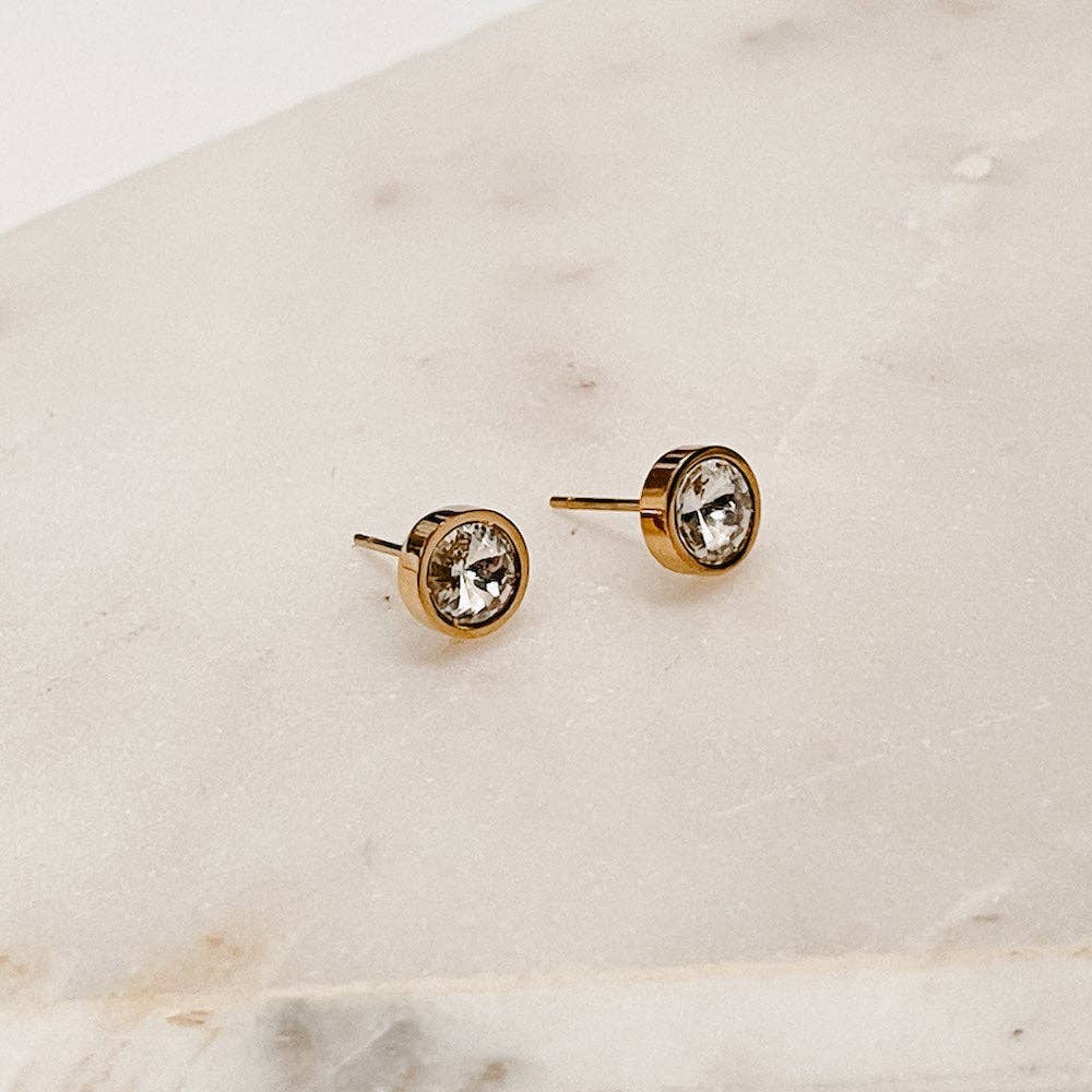 Daphine Diamond Stud Earrings - WATERPROOF