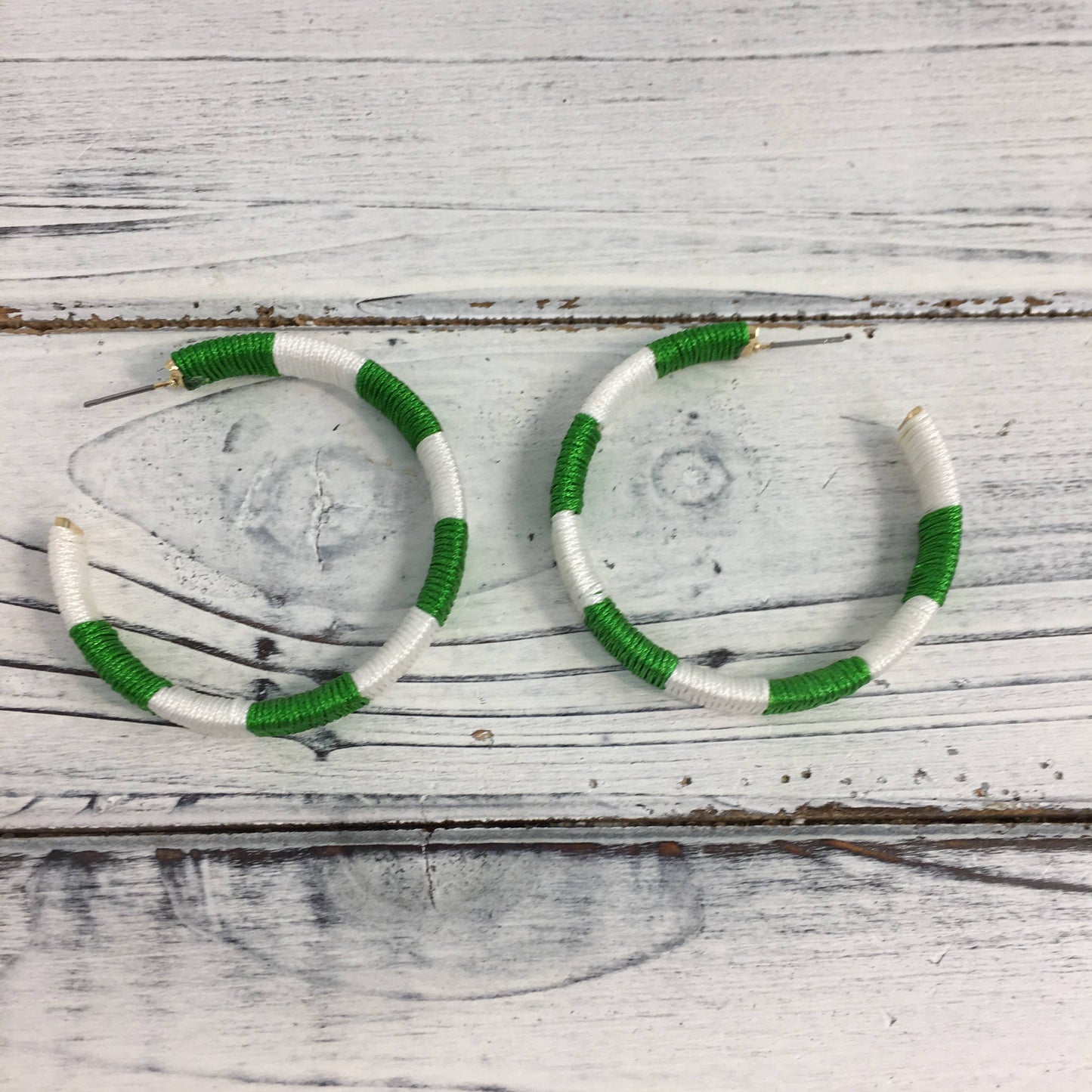 Green and White Hoops