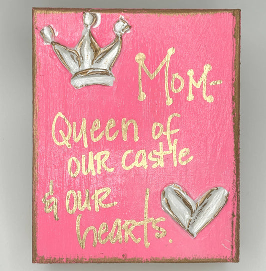 Mother's day gift block |  cross  crown  heart  love