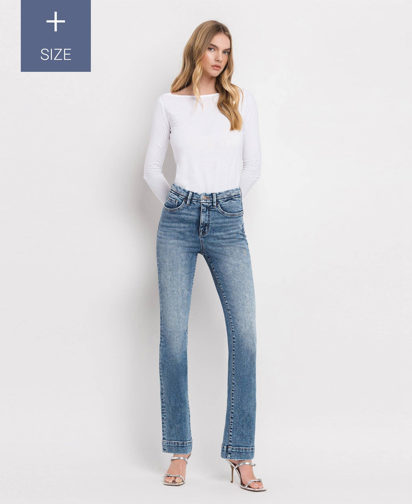 The Erica - High Rise Bootcut Jeans - Peacock Curves Collection