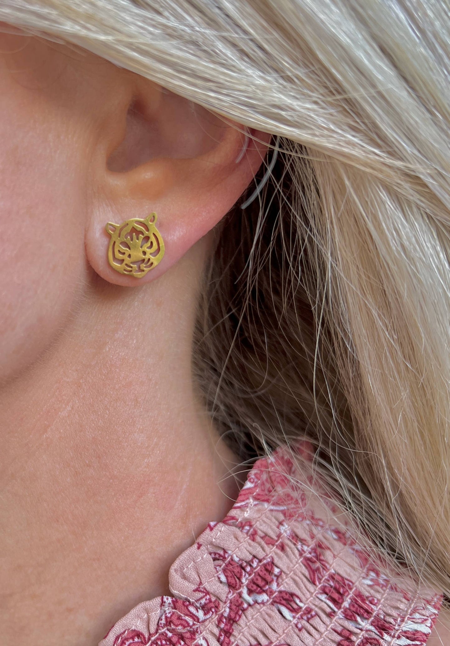 Tiger Stud Earrings