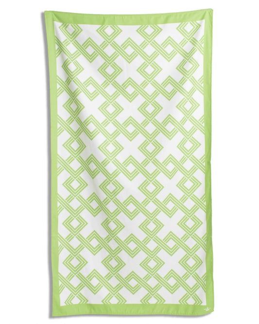 Savannah Giant Beach Towel    Green/White    40x70