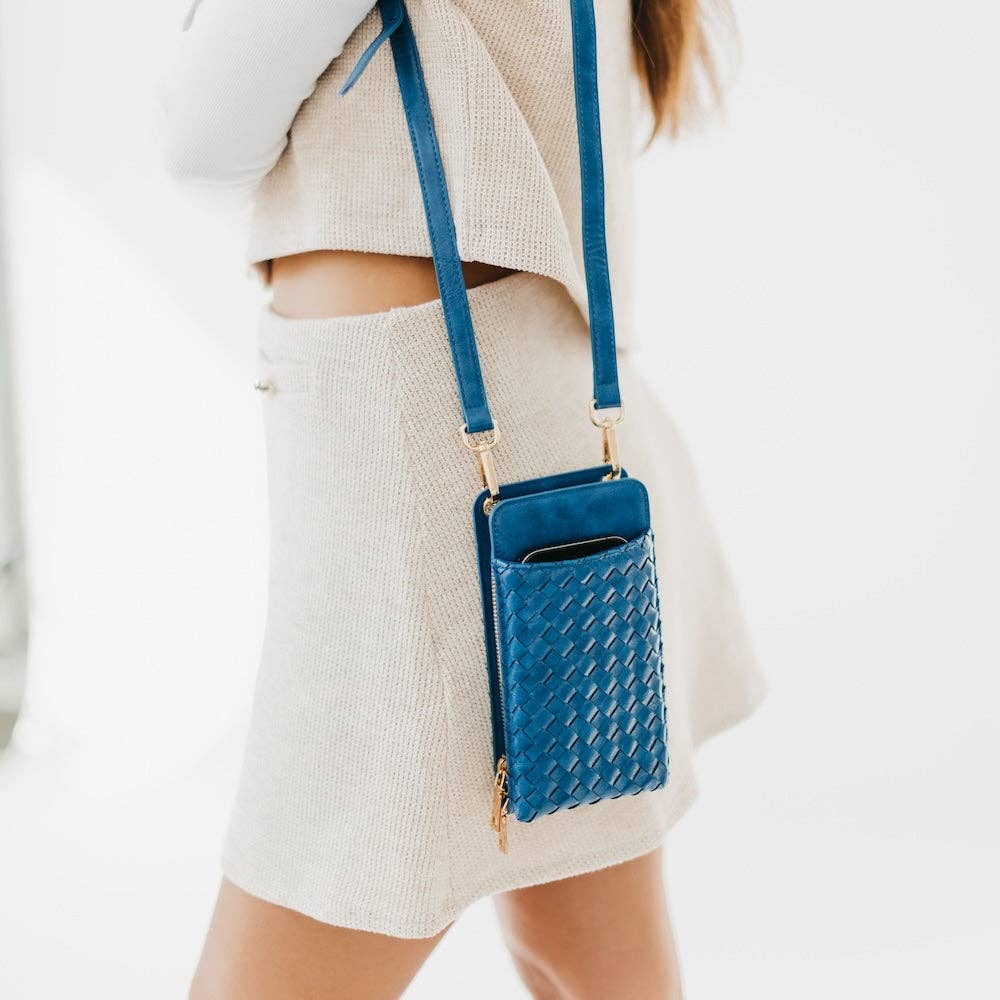 Brown Woven Double Duty Phone Bag