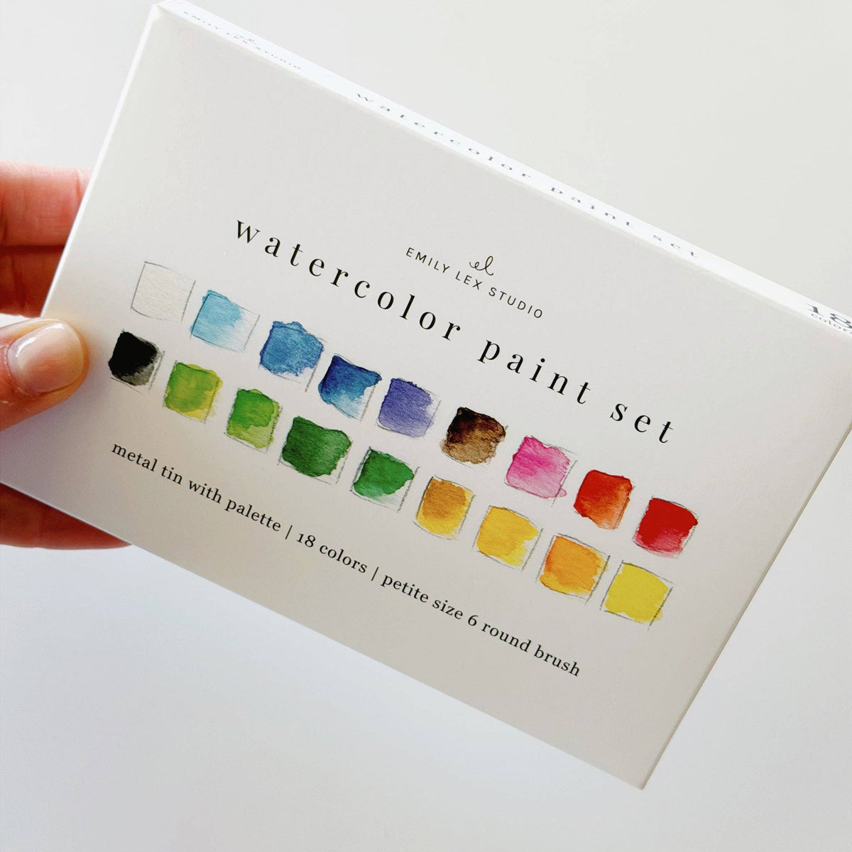 Watercolor paint set packaging