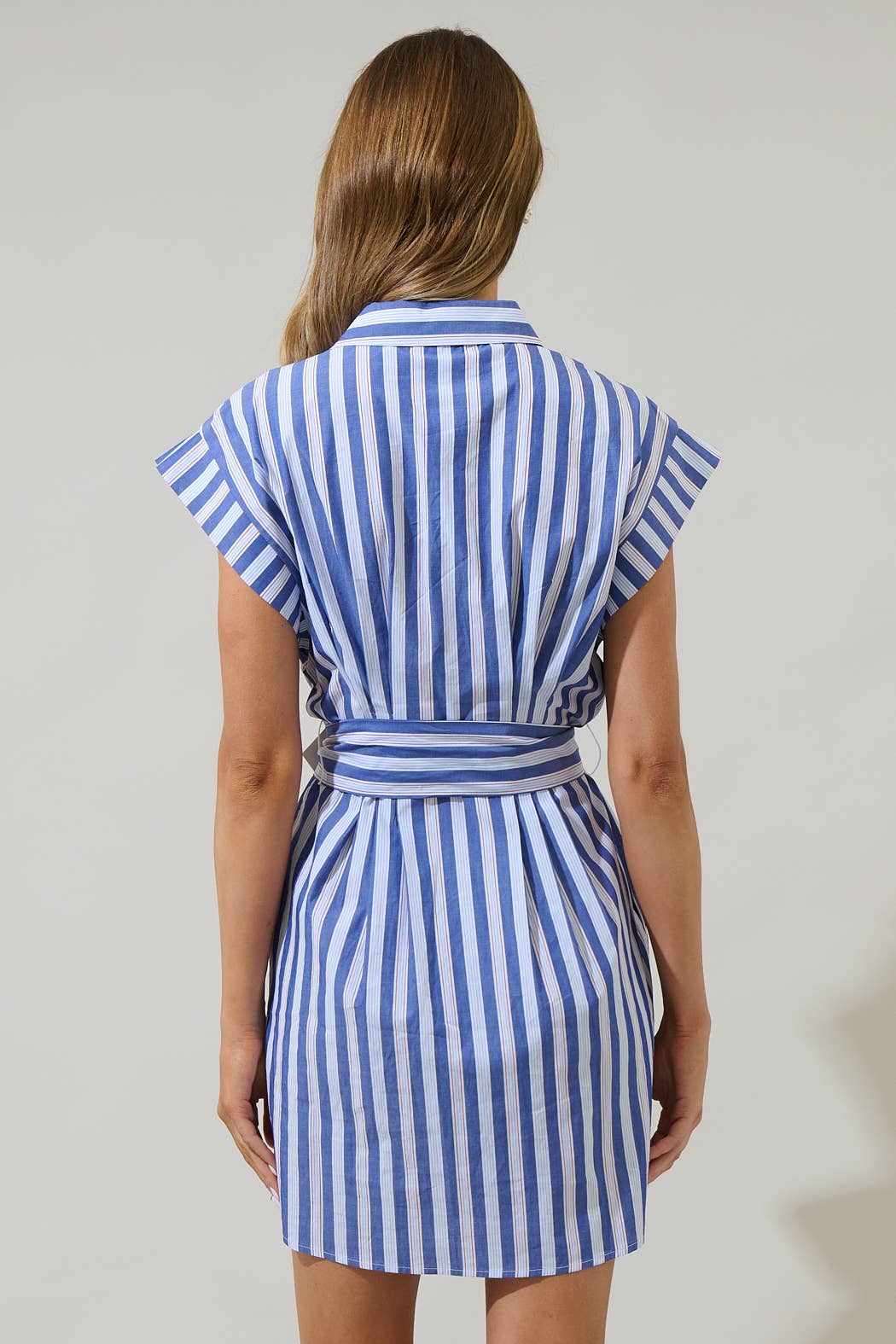Crisp Stripes  Button Up Dress