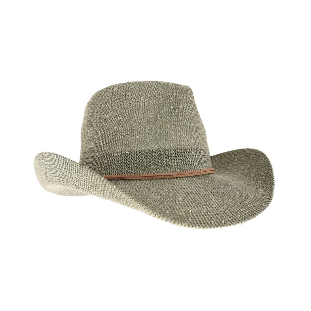 Vegas Sequin Cowboy Hat CBC03: NEW - Lavender