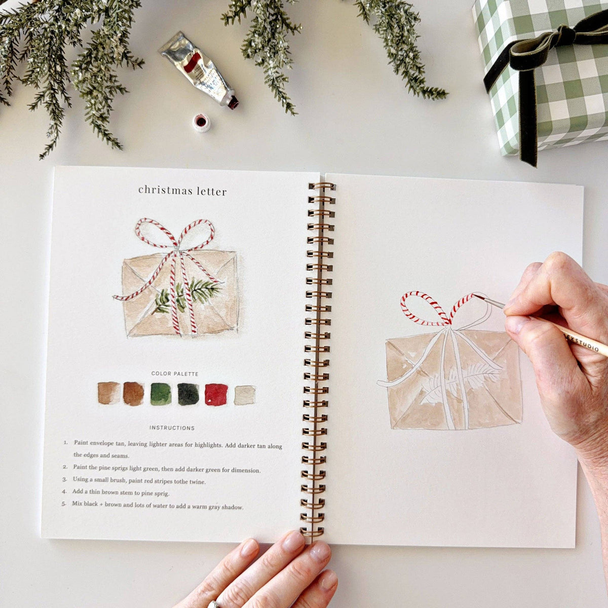 Wrapped gift page with step-by-step instructions