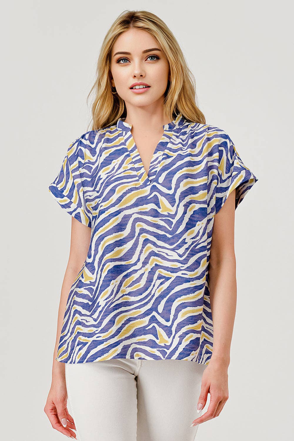Tiger Stripe Short Sleeve Game Day Top