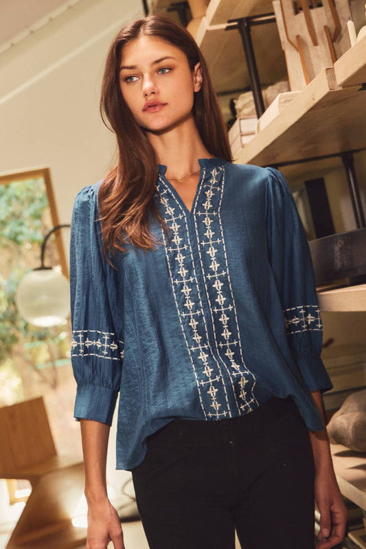 Ocean Blue Sarah Blouse