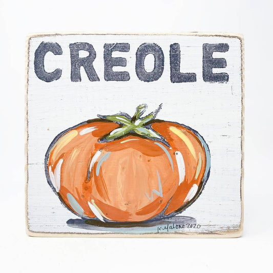 Square Wood Signs - Fun Decorative Wall Decor: Creole