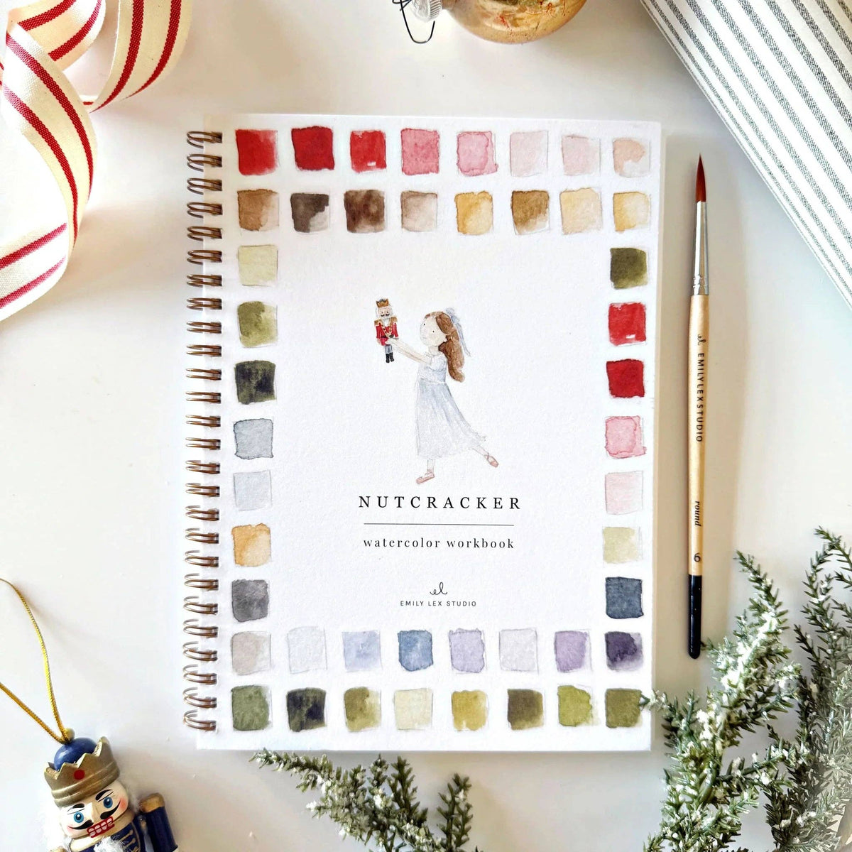 Nutcracker watercolor workbook cover