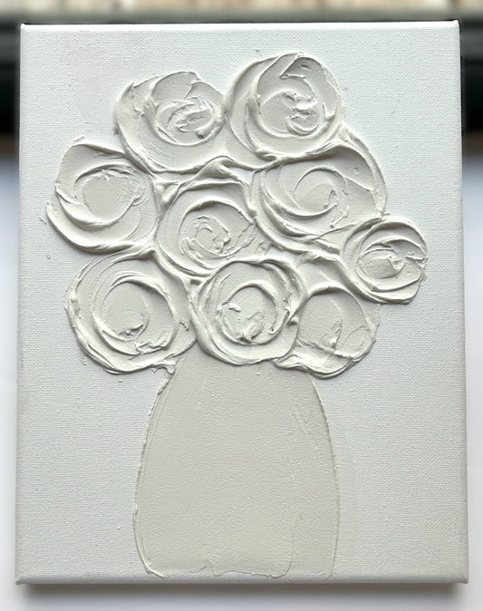 Paint Your Own Canvas 8x10 flowers in vase | still life