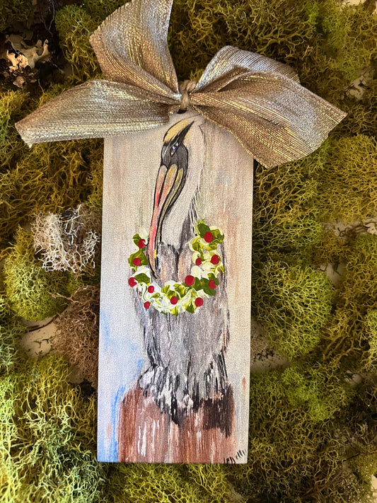 Black Headed Pelican Christmas Ornament
