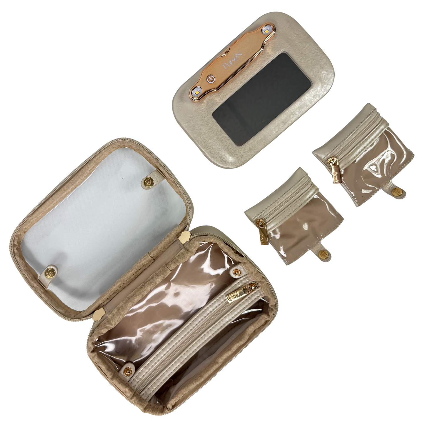 Lighted Mirror Case - Pearl