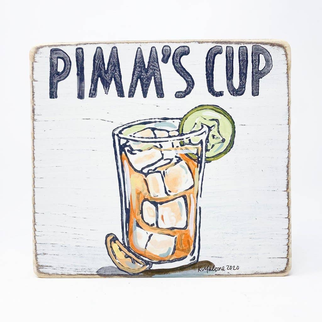 Square Wood Signs - Fun Decorative Wall Decor: Bloody Mary