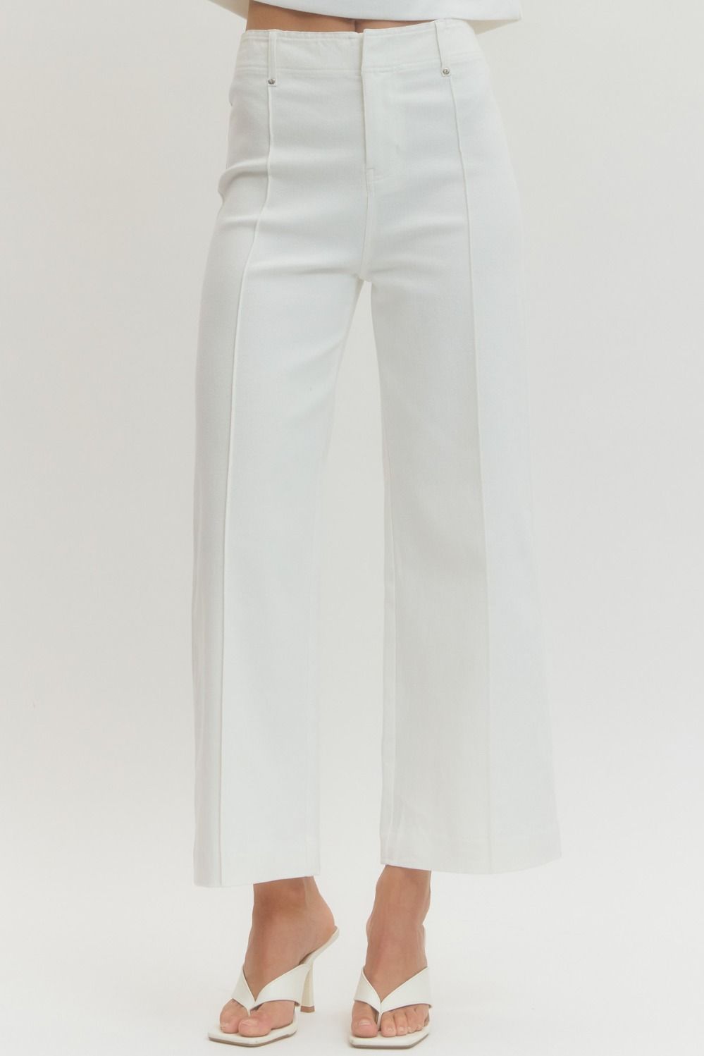 White Wide-Leg Pants
